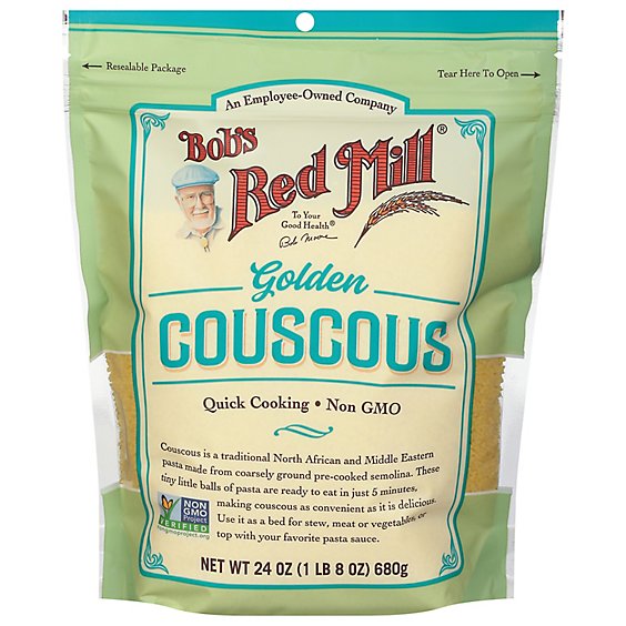 Bobs Red Mill Couscous Golden Quick Cooking Non GMO - 24 Oz