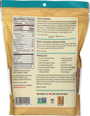 Bobs Red Mill Grains Of Discovery Bulgur Red Whole Grain Non GMO - 24 Oz - Image 5