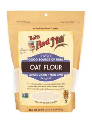 Bobs Red Mill Flour Oat Whole Grain - 20 Oz - Image 1