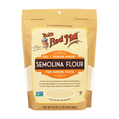 Bobs Red Mill Flour Semolina Durum Wheat - 24 Oz