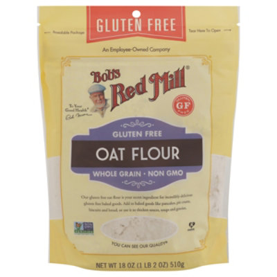 Bobs Red Mill Flour Oat Gluten Free Whole Grain - 18 Oz