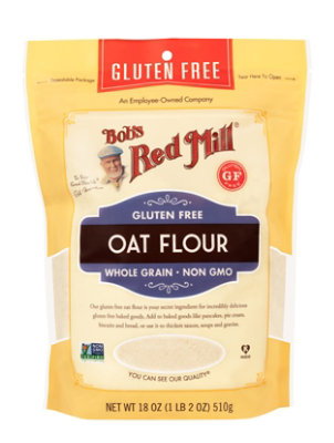 Bobs Red Mill Flour Oat Gluten Free Whole Grain - 18 Oz