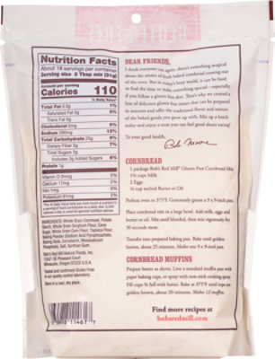 Bob's Red Mill Gluten Free Cornbread Mix - 20 Oz - Image 6