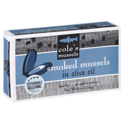 Coles Mussels Smoked In Olive Oil - 3.7 Oz
