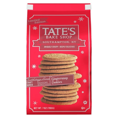 Tate's Bake Shop Gingersnap Cookies Limited Edition Holiday Cookies - 7 Oz