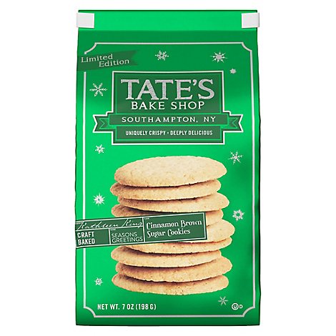 Tate's Bake Shop Cinnamon Brown Sugar Cookies Limited Edition Holiday Cookies - 7 Oz