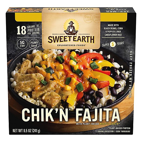 Sweet Earth Chikn Fajita Frozen Bowl - 8.5 Oz