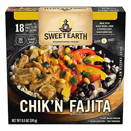 Sweet Earth Chikn Fajita Frozen Bowl - 8.5 Oz - Image 1