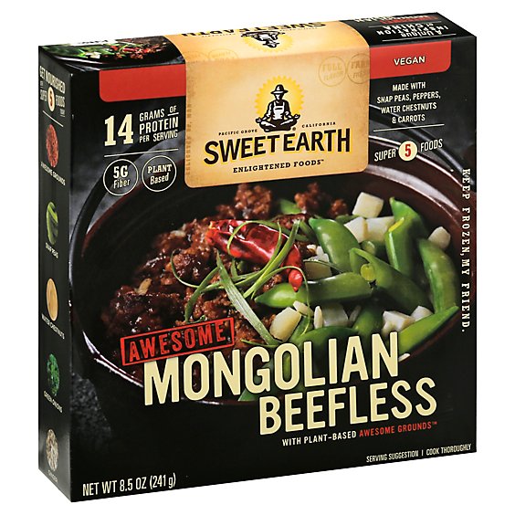 Sweet Earth Awesome Mongolian Beefless Frozen Bowl - 8.5 Oz