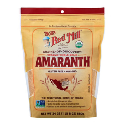 Bobs Red Mill Grains Of Discovery Organic Amaranth Whole Grain Gluten Free Pouch - 24 Oz