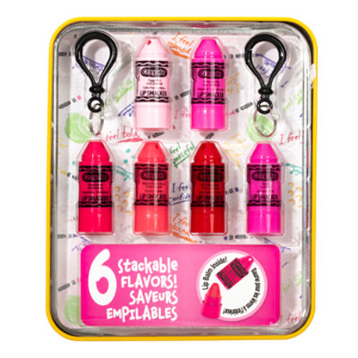 Lip Smacker Crayola Stackable Mini Vault Pinks - 0.56 Oz