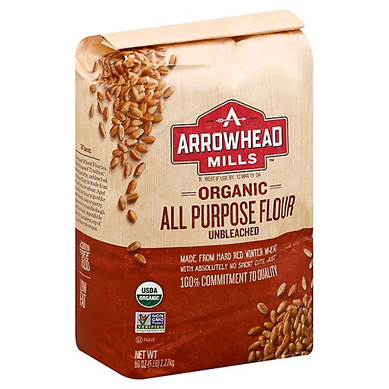 Arrowhead Mills Organic All Purpose Flour Unbleached - 5 Lbs.