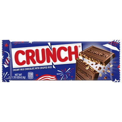 CRUNCH Milk Chocolate and Crisped Rice Full Size Candy Bar - 1.55 Oz - Image 1