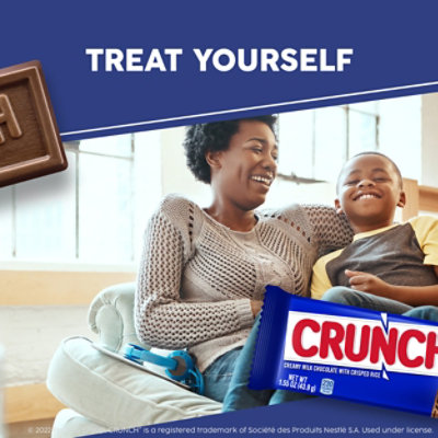 CRUNCH Milk Chocolate and Crisped Rice Full Size Candy Bar - 1.55 Oz - Image 4