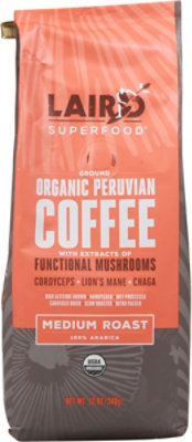 Medium Ground Organic Coffee With Mushrooms - 12 Oz - Image 2