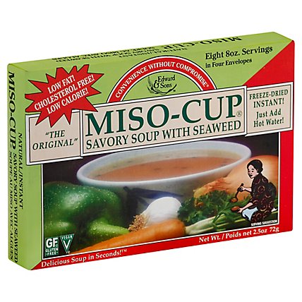 Edward & Sons Soup Mix With Seaweed Gluten Free Miso Cup - 2.5 Oz - Image 1