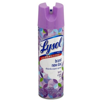 Lysol Disinfectant Spray Brand New Day Berry Basil Scent 19 Oz