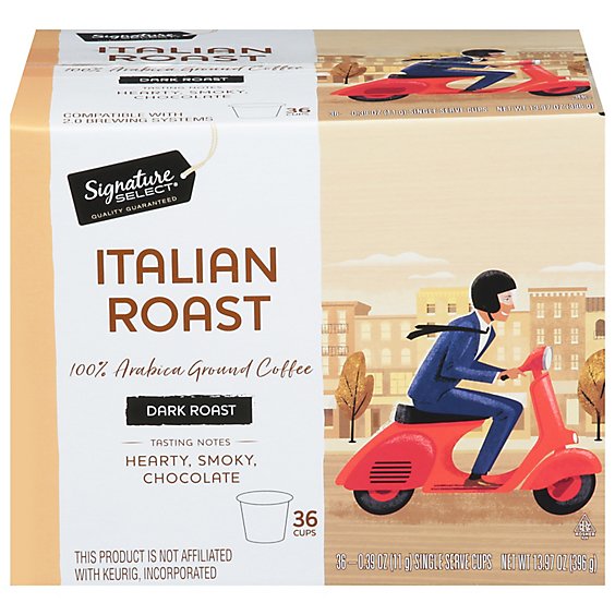 Signature SELECT Coffee Pod Italian Roast - 36 Count