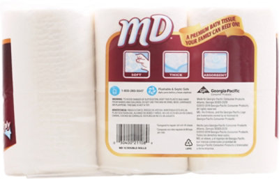 MD Bathroom Tissue Double Rolls White - 12 Roll - Image 4