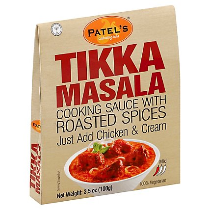 Patels Cooking Sauce With Roasted Spices Tikka Masala - 3.53 Oz - Image 1