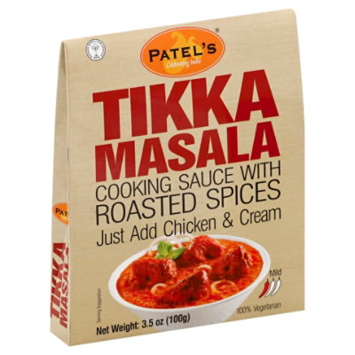 Patels Cooking Sauce With Roasted Spices Tikka Masala - 3.53 Oz - Image 1