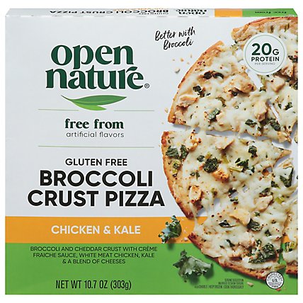 Open Nature Pizza Broccoli Crust Chicken Kale - 10.7 Oz - Image 3