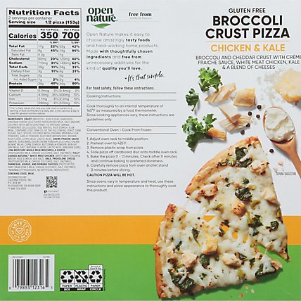 Open Nature Pizza Broccoli Crust Chicken Kale - 10.7 Oz - Image 6
