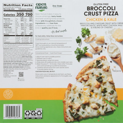 Open Nature Pizza Broccoli Crust Chicken Kale - 10.7 Oz - Image 5