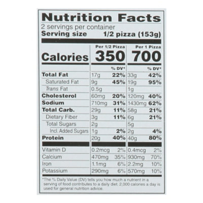 Open Nature Pizza Broccoli Crust Chicken Kale - 10.7 Oz - Image 3