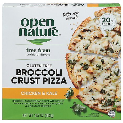 Open Nature Pizza Broccoli Crust Chicken Kale - 10.7 Oz
