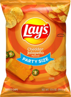 Lays Potato Chips Cheddar Jalapeno Party - 12.5 Oz - Image 1