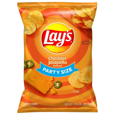 Lays Potato Chips Cheddar Jalapeno Party - 12.5 Oz