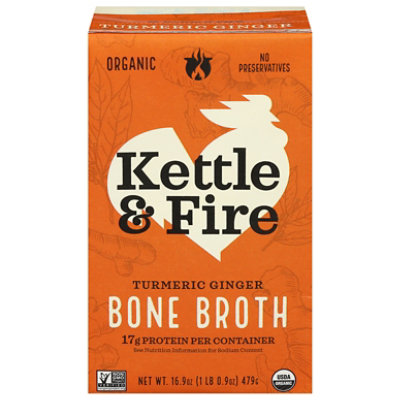 Kettle & Fire Bone Broth Turmeric Ginger - 16.9 Oz - Image 1