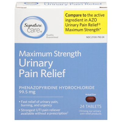 Signature Select/Care Urinary Pain Relief Max Strength - 24 Count - Image 3