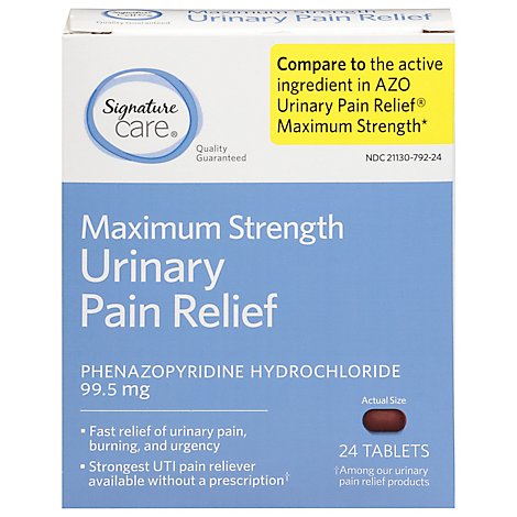 Signature Care Urinary Pain Relief Max Strength - 24 Count