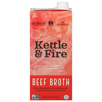 Kettle & Fire Broth Beef Cooking - 32 Oz