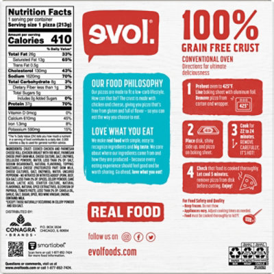 Evol Pizza Pepperoni Low Carb - 7.5 Oz - Image 4