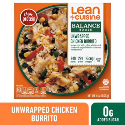 Lean Cuisine Unwrapped Chicken Burrito Frozen Entree Box - 10.5 Oz