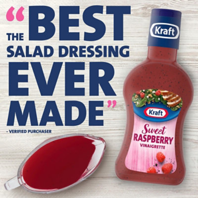 Kraft Sweet Raspberry Vinaigrette Salad Dressing Bottle - 14 Fl. Oz. - Image 4