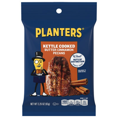Planters Pecans Kettle Cooked Butter Cinnamon 2.25 Oz Randalls
