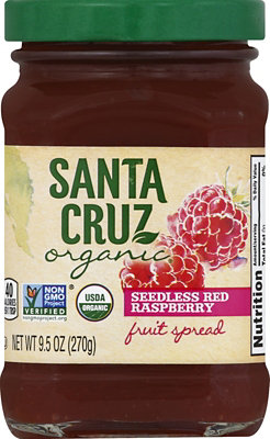 Santa Cruz Organic Fruit Spread Seedless Red Raspberry - 9.5 Oz