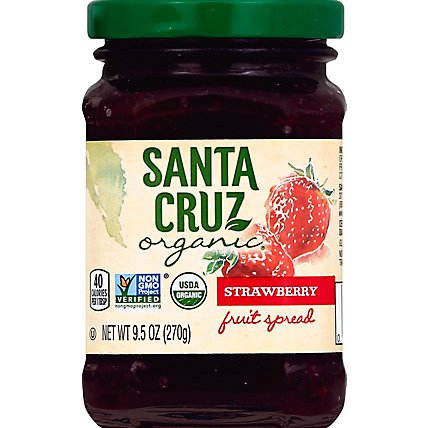 Santa Cruz Organic Fruit Spread Strawberry - 9.5 Oz - Image 2