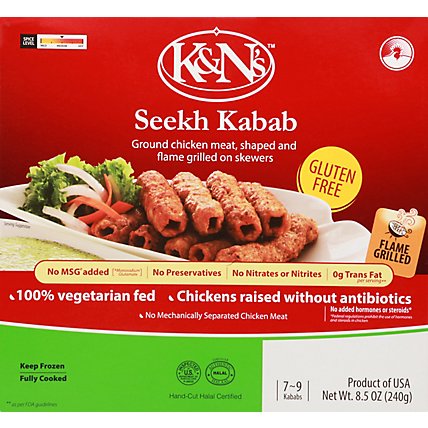 K&Ns Kabab Seekh Chicken Meat - 8.5 Oz - Image 2