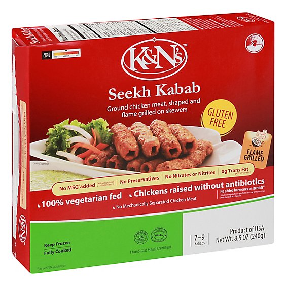 K&Ns Kabab Seekh Chicken Meat - 8.5 Oz