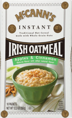 McCanns Oatmeal Irish Instant Apples & Cinnamon 10 Count - 12.34 Oz - Image 2