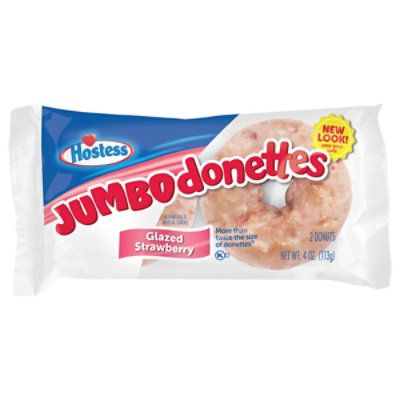 Hostess Jumbo Donettes Glazed Strawberry Donuts - 4 Oz - Image 2