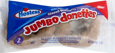 Hostess Jumbo Donettes Glazed Blueberry Donuts - 4 Oz - Image 2