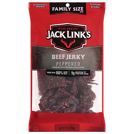 Jack Links Beef Jerky Peppered - 10 Oz - Image 1