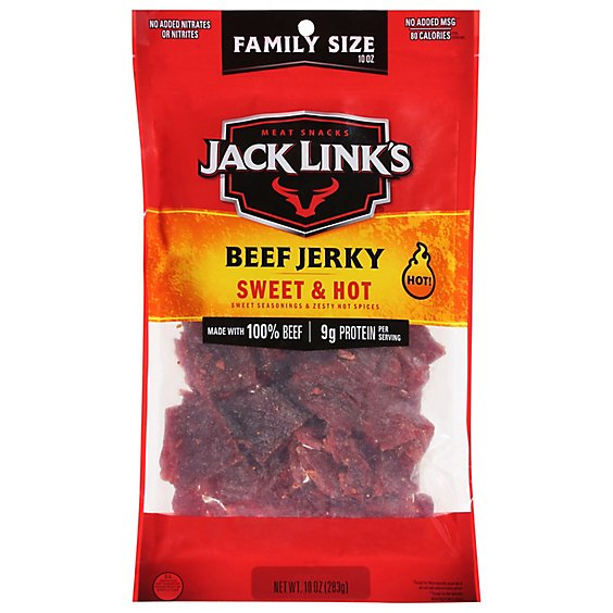 Jack Links Beef Jerky Sweet & Hot Family Size - 10 Oz