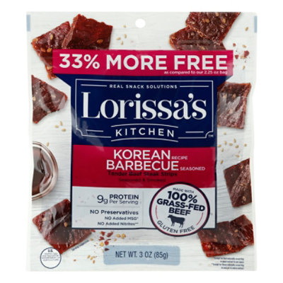 Lorissas Kitchen Beef Steak Strips Korean Barbecue 3 Oz Safeway